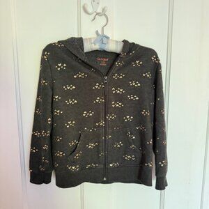 Cat and Jack Hoodie Metallic Heart Hoodie - Girl's SZ Medium (7/8)